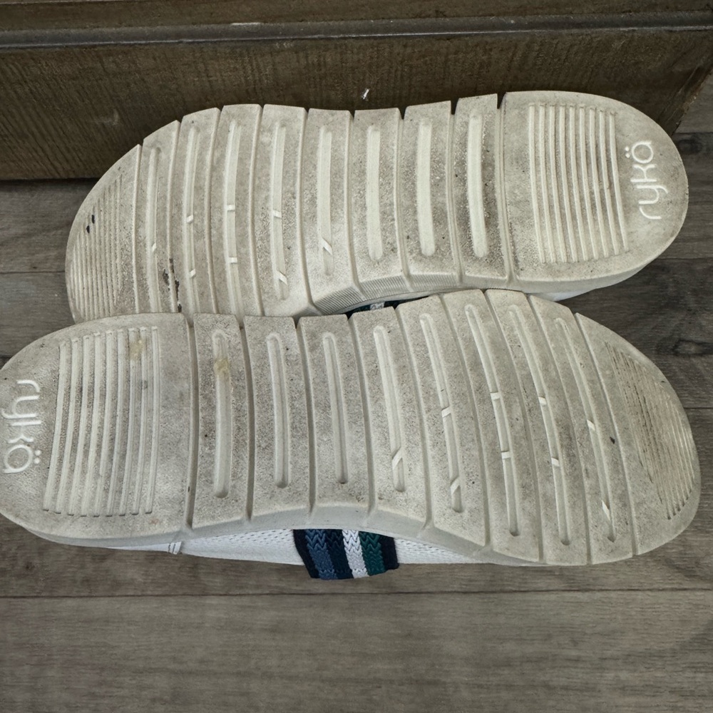 RYKA HAZE Surround Fit Slip-On Sneaker White Mesh/leather Striped Strap Sz 8.5 M - Picture 7 of 7